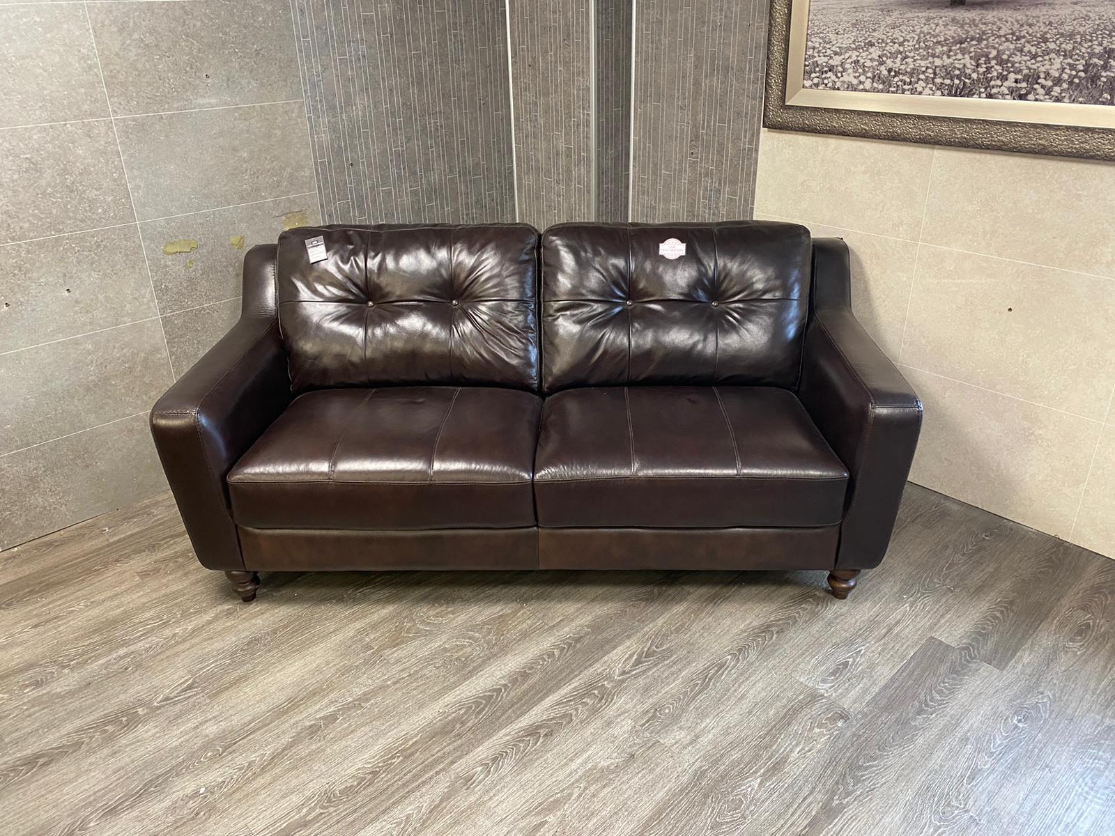 Brown Leather 2 Seater Sofa | 2 Seaters | The Bay Furniture Company